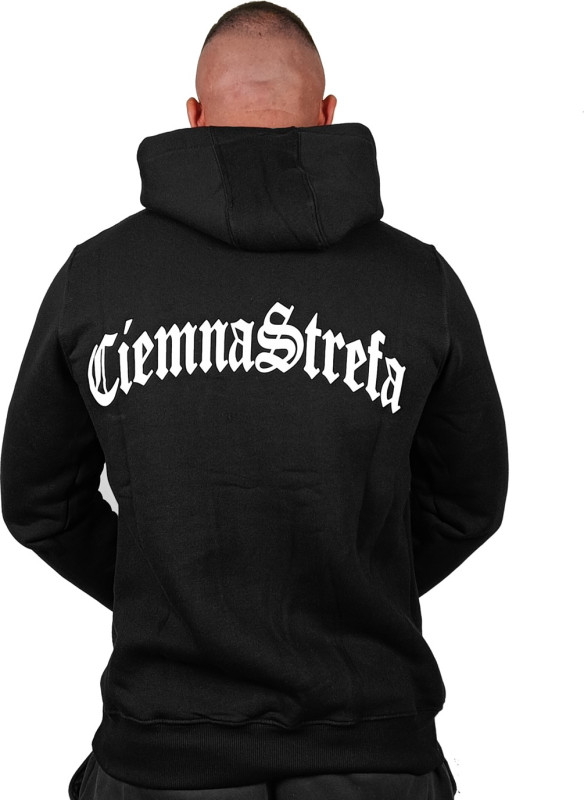 BLUZA KANGUR CZARNA // CIEMNA STREFA BIAŁY GOTYK