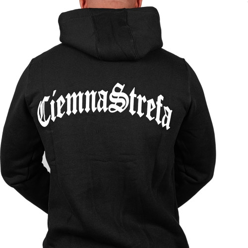 BLUZA KANGUR CZARNA // CIEMNA STREFA BIAŁY GOTYK