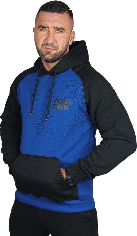 BLUZA REGLAN CIEMNA STREFA WIR CZARNY//CHABER