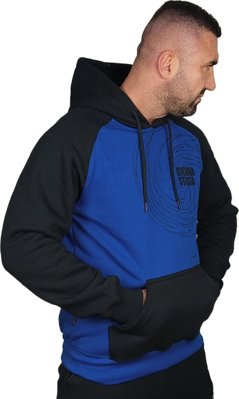 BLUZA REGLAN CIEMNA STREFA WIR CZARNY//CHABER