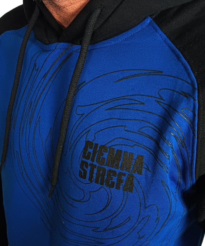 BLUZA REGLAN CIEMNA STREFA WIR CZARNY//CHABER