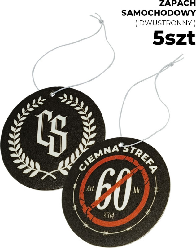 ZAPACH SAMOCHODOWY ( dwustronny ) CIEMNA STREFA 5 szt