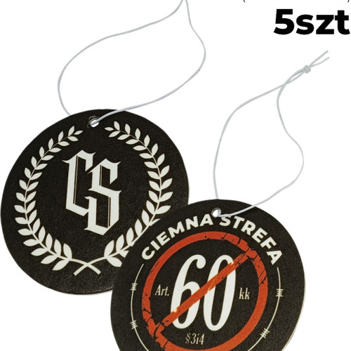 ZAPACH SAMOCHODOWY ( dwustronny ) CIEMNA STREFA 5 szt
