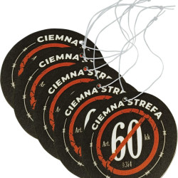 ZAPACH SAMOCHODOWY ( dwustronny ) CIEMNA STREFA 5 szt