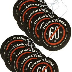 ZAPACH SAMOCHODOWY ( dwustronny ) CIEMNA STREFA 10szt