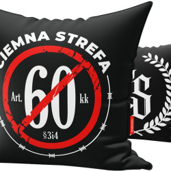 POSZEWKA NA PODUSZKĘ STOP60 // CS LAUR ( BEZ WKŁADU ) 45x45cm