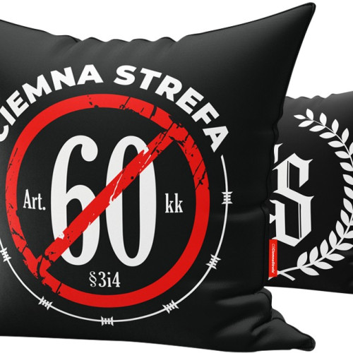 POSZEWKA NA PODUSZKĘ STOP60 // CS LAUR ( BEZ WKŁADU ) 45x45cm
