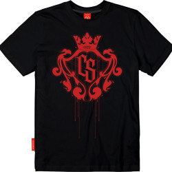 T-SHIRT CS DUŻY HERB CZARNA/CZERWONY