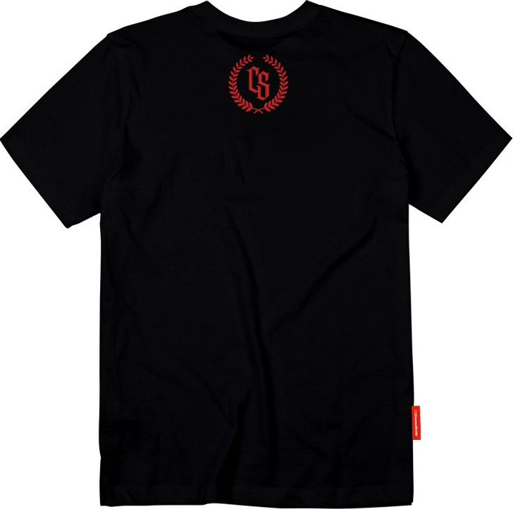 T-SHIRT CS DUŻY HERB CZARNA/CZERWONY