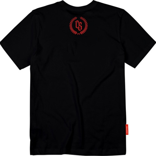 T-SHIRT CS DUŻY HERB CZARNA/CZERWONY