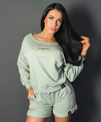BLUZA PREMIUM DAMSKA CS GIRLS mięta/złoto