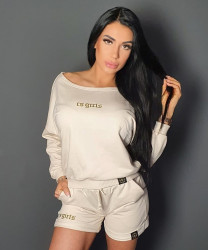 BLUZA PREMIUM DAMSKA CS GIRLS krem/złoto