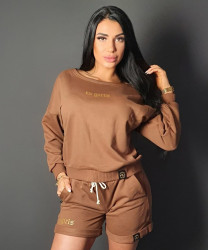 BLUZA PREMIUM DAMSKA CS GIRLS czekolada/złoto