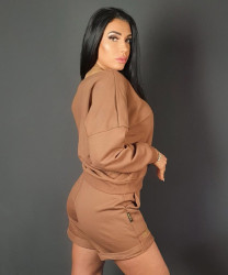 BLUZA PREMIUM DAMSKA CS GIRLS czekolada/złoto