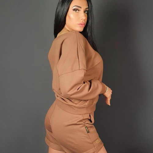 BLUZA PREMIUM DAMSKA CS GIRLS czekolada/złoto