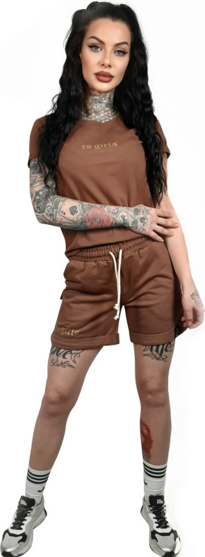 KOMPLET DAMSKI PREMIUM CS GIRLS czekolada/złoto