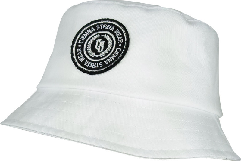 BUCKET HAT BIAŁY - CIEMNA STREFA WEAR KÓŁKO