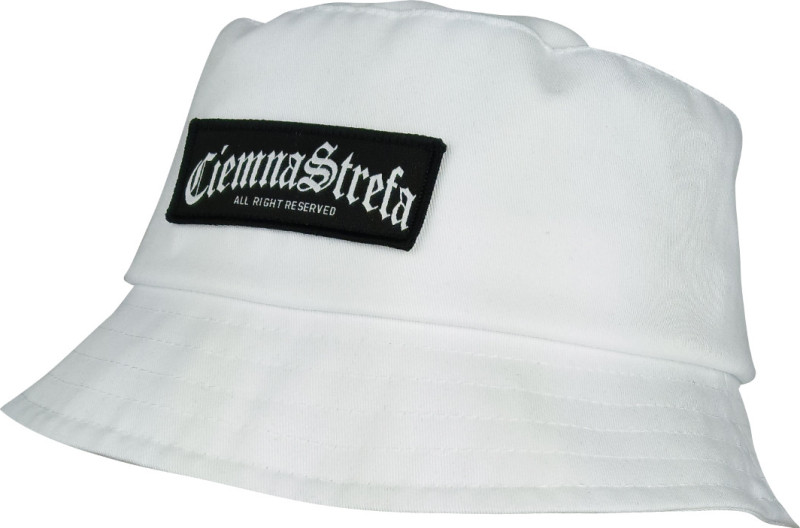 BUCKET HAT BIAŁY - CIEMNA STREFA GOTYK