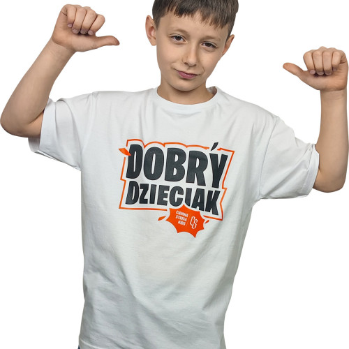 T-SHIRT DOBRY DZIECIAK / BIAŁY