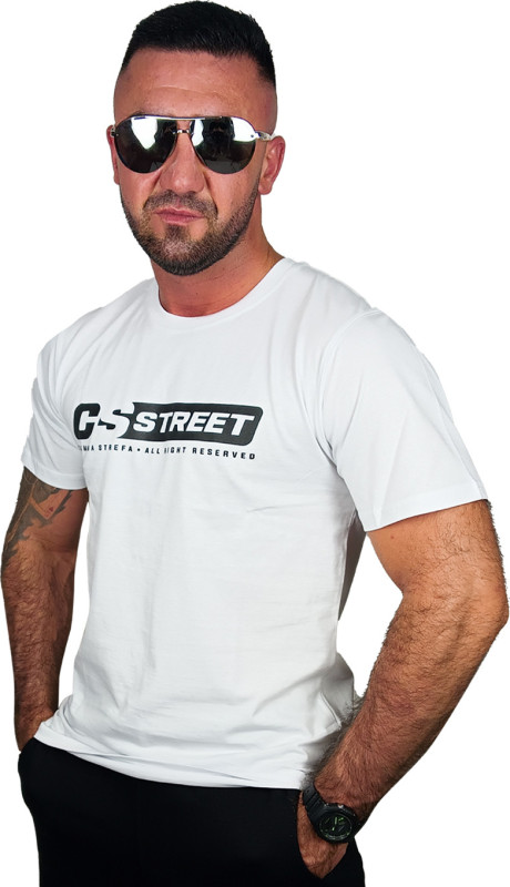 T-SHIRT BIAŁY CS STREET