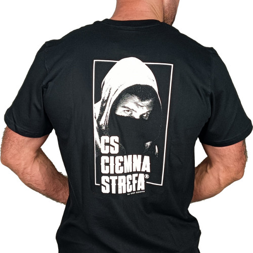 T-SHIRT CZARNY CS CIEMNA STREFA FACE