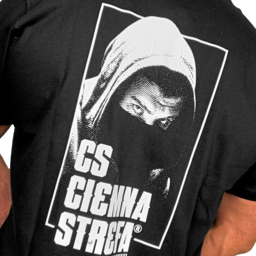 T-SHIRT CZARNY CS CIEMNA STREFA FACE