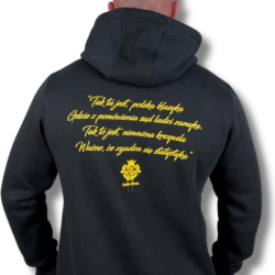 BLUZA KANGUR CIEMNA STREFA UWOLNIĆ BONUSA CZARNA/ ŻÓŁTY