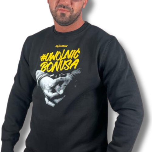 BLUZA KLASYK CIEMNA STREFA UWOLNIĆ BONUSA CZARNA/ ŻÓŁTY