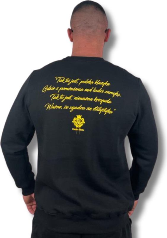 BLUZA KLASYK CIEMNA STREFA UWOLNIĆ BONUSA CZARNA/ ŻÓŁTY