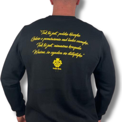 BLUZA KLASYK CIEMNA STREFA UWOLNIĆ BONUSA CZARNA/ ŻÓŁTY