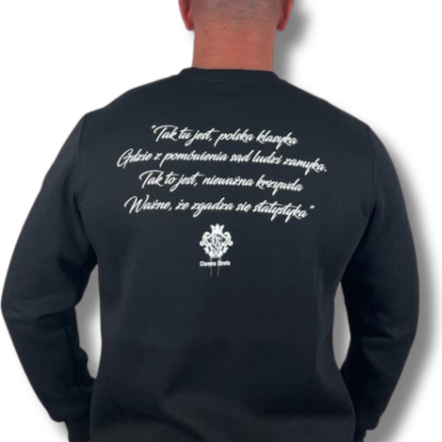 BLUZA KLASYK CIEMNA STREFA UWOLNIC BONUSA CZARNA/ BIAŁY