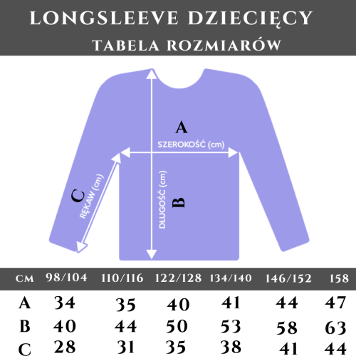 LONGSLEEV DOBRY DZIECIAK GRANAT/POMARAŃCZ