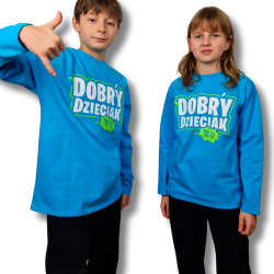 LONGSLEEV DOBRY DZIECIAK TURKUS/ZIELONY