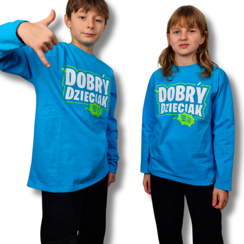 LONGSLEEV DOBRY DZIECIAK TURKUS/ZIELONY