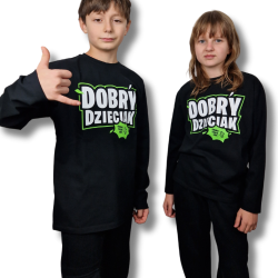 LONGSLEEV DOBRY DZIECIAK CZARNY/ ZIELONY