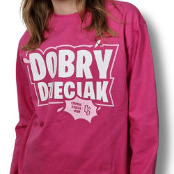 LONGSLEEV DOBRY DZIECIAK RÓŻ/BIAŁY