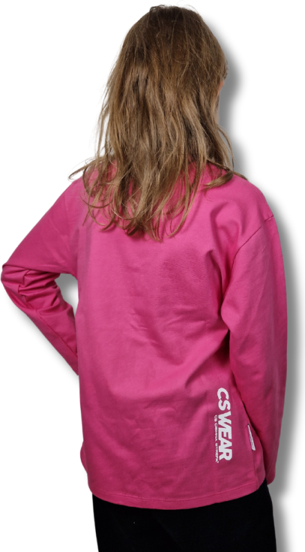 LONGSLEEV DOBRY DZIECIAK RÓŻ/BIAŁY