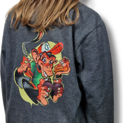 LONGSLEEV DOBRY DZIECIAK ANIMALS GRAFIT/MAŁPA