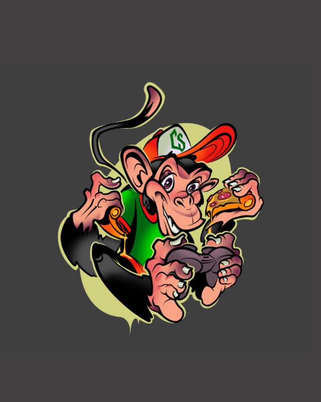 LONGSLEEV DOBRY DZIECIAK ANIMALS GRAFIT/MAŁPA