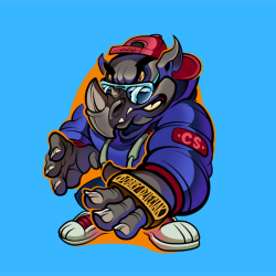 LONGSLEEV DOBRY DZIECIAK ANIMALS TURKUS/ NOSOROŻEC