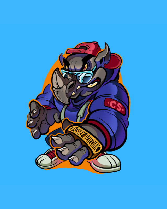 LONGSLEEV DOBRY DZIECIAK ANIMALS TURKUS/ NOSOROŻEC