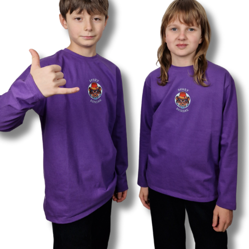 LONGSLEEV DOBRY DZIECIAK ANIMALS FIOLET/NIEDŹWIEDŹ