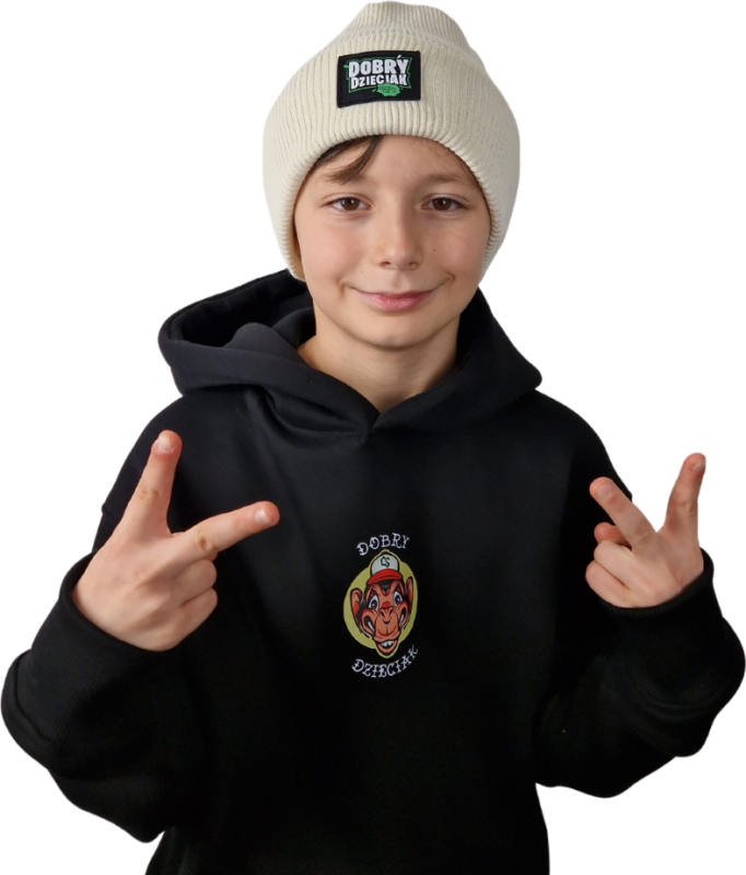 CZAPKA ZIMA uni DOBRY DZIECIAK CS / ŚMIETANKA