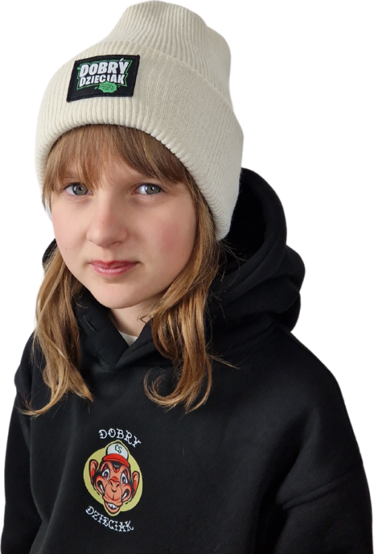 CZAPKA ZIMA uni DOBRY DZIECIAK CS / ŚMIETANKA