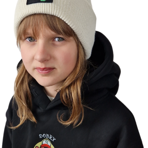 CZAPKA ZIMA uni DOBRY DZIECIAK CS / ŚMIETANKA