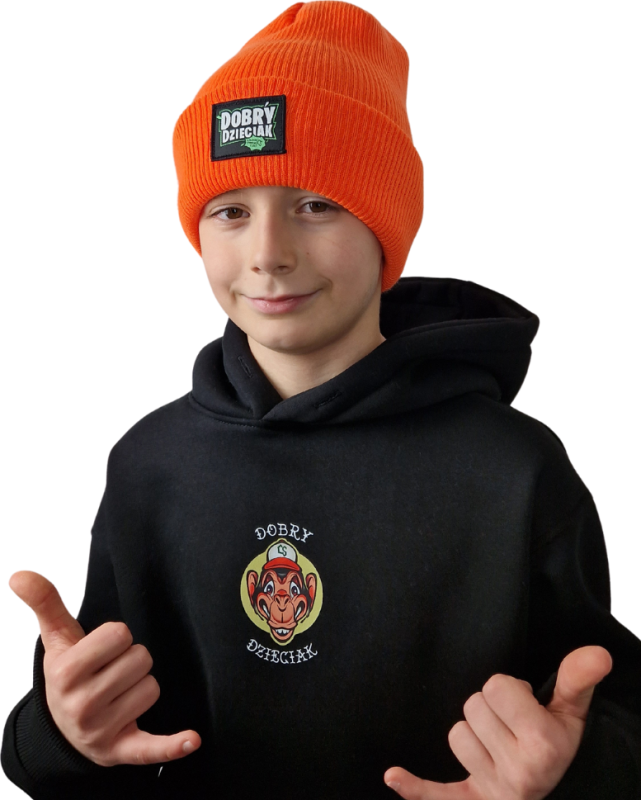 CZAPKA ZIMA uni DOBRY DZIECIAK CS / POMARAŃCZ