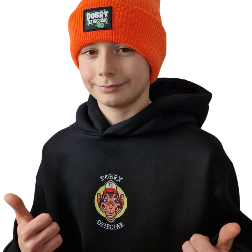 CZAPKA ZIMA uni DOBRY DZIECIAK CS / POMARAŃCZ