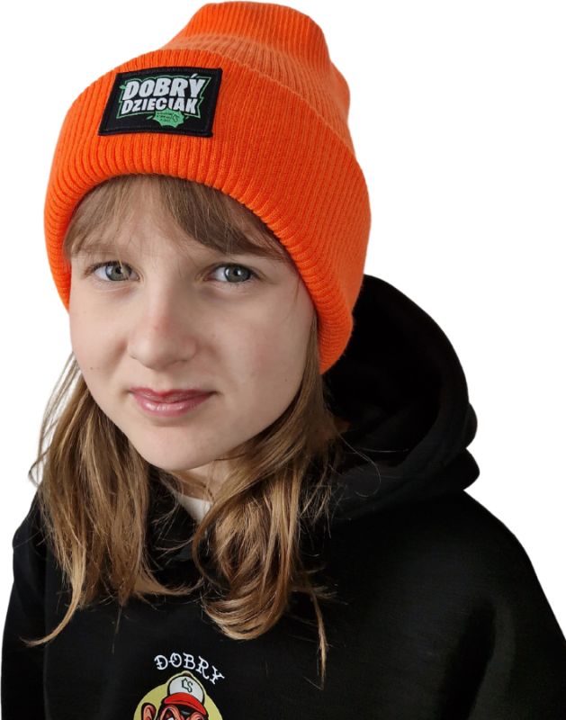 CZAPKA ZIMA uni DOBRY DZIECIAK CS / POMARAŃCZ