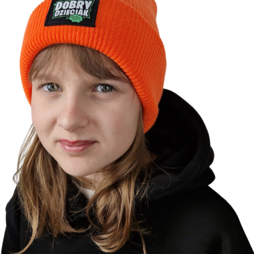 CZAPKA ZIMA uni DOBRY DZIECIAK CS / POMARAŃCZ