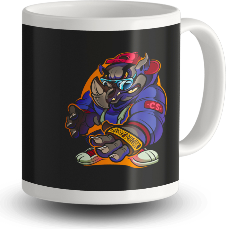 ZESTAW DOBRY DZIECIAK ANIMALS NOSOROŻEC POSZEWKA (BEZ WKŁADU) + KUBEK CERAMICZNY